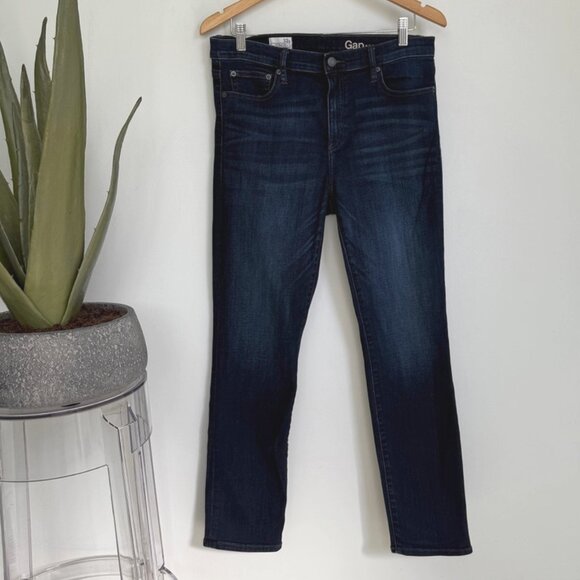 Gap 1969 Resolution Slim Straight Dark Wash Sz 32 - Picture 5 of 11